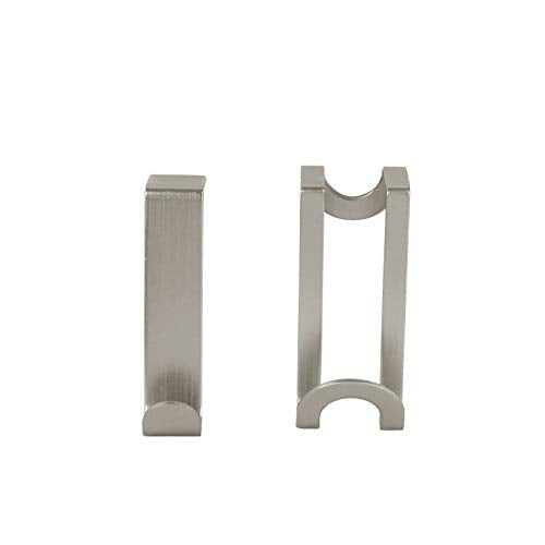 Spectrum Over Cabinet Door Towel Hook - Brushed Nickel, 2 Pack
