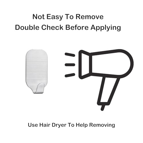Kiemeu Heavy Duty Self-Adhesive Hooks - 10 Pack for Home Organization