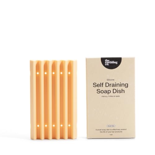 The Earthling Co. 4.75-Inch Silicone Self-Draining Soap Dish - Prevent Mushy Bars