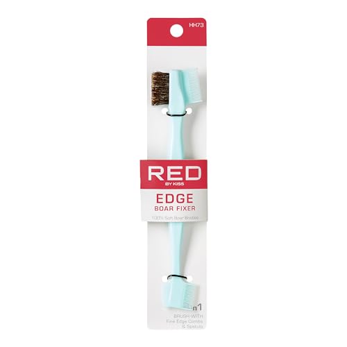 Red by Kiss Ultimate Edge Fixer 100% Boar Hair Brush & Styling Tool