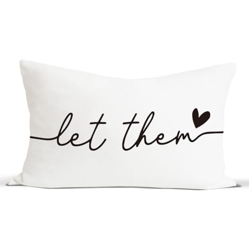 Let Them Throw Pillow Covers 12x20 Inch - Durable Flannel Decorative Throw Pillowcase - Variation: this listing