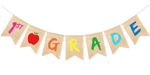 Welcome to 1st Grade Burlap Banner for Back to School Decor