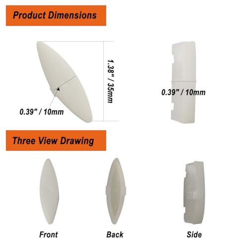 Kohler Toilet Seat Bumper Kit - White Replacement Parts (Pack of 4)