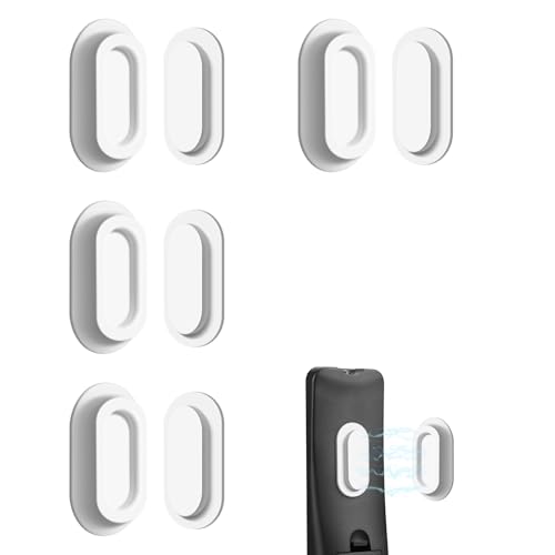 White Magnetic Remote Control Holder - 4 Pack Self-Adhesive TV & AC Remote Organizer