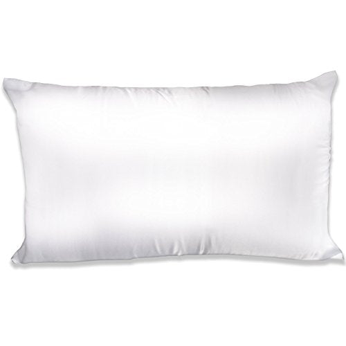 Spasilk Queen Satin Pillowcase 20x30 White Hypoallergenic Charmeuse Bed Linen