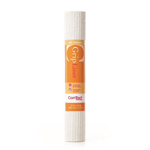 Con-Tact Non-Adhesive Shelf & Drawer Liner, 12" x 5', White