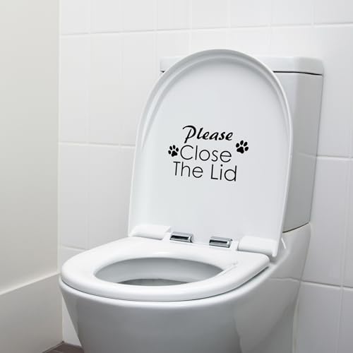 Funny Toilet Stickers Set - Please Seat Yourself & Close Lid Decals