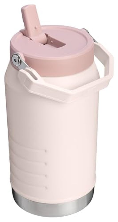 Stanley IceFlow 2.0 Flip Straw Jug with Handle 64 oz | Twist On Lid and Flip Up Straw | Leakproof for Travel and Sports | Insulated Stainless Steel |BPA-Free | Rose Quartz