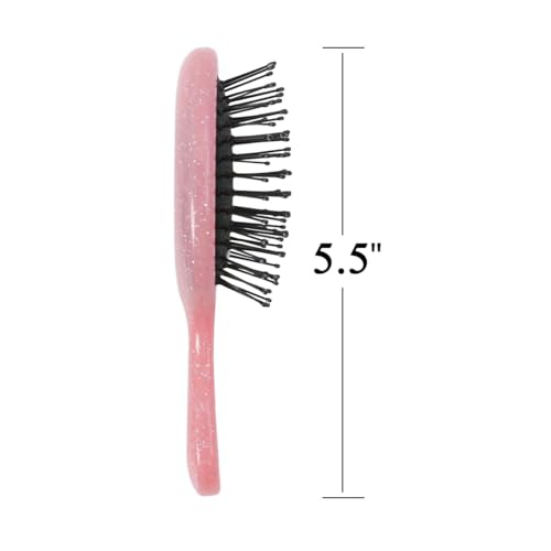 Toddler Detangler Hair Brush - Pink Travel Detangling Brush for Kids & Women
