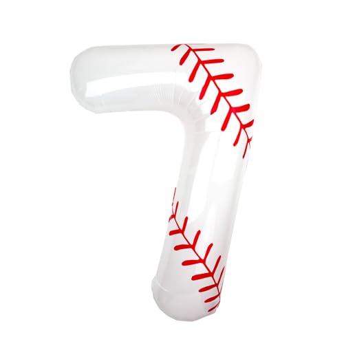 40-Inch Baseball Number 7 Balloon for Birthday Parties