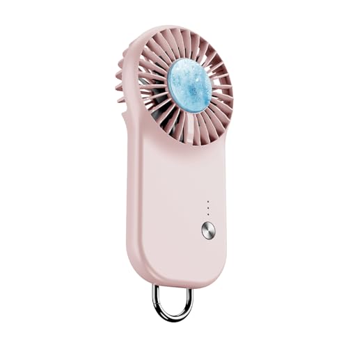 Aanotoee Handheld Mini Fan with Cooling Plate, 5-Speed USB Rechargeable Fan