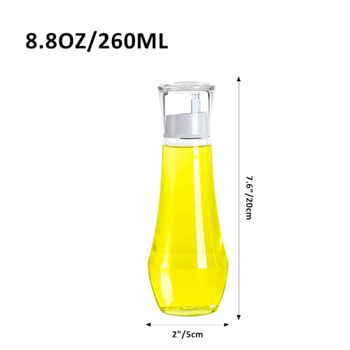 ZOBONETI Glass Mouthwash Dispenser with Cup, 8.8 oz, 1 Pack