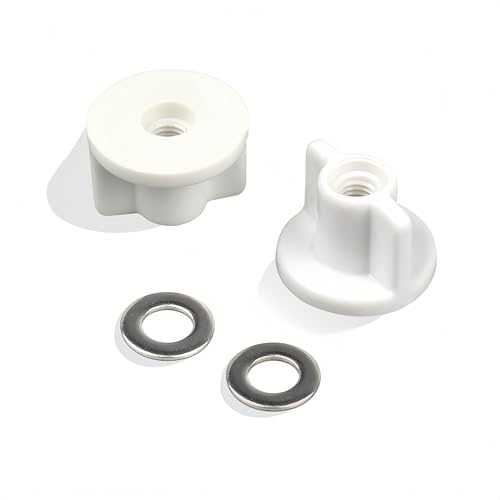 M6 Toilet Seat Nut & Washer Set - Stainless Steel & Plastic Fixing Hardware