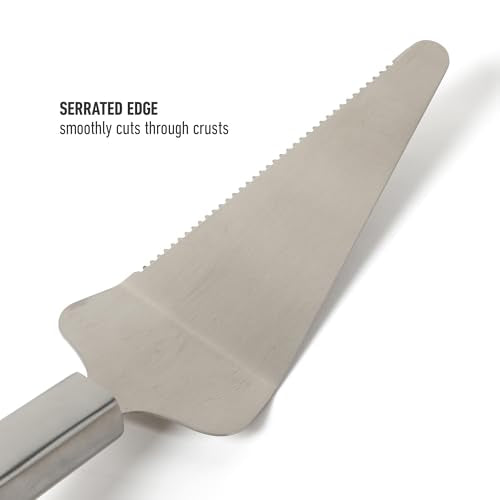 Calphalon Stainless Steel Pie Server with Serrated Edge - Ergonomic Cake & Dessert Spatula