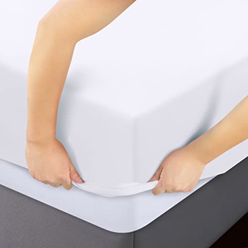 Utopia Bedding King Fitted Sheet 2-Pack, Soft Brushed Microfiber, White