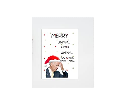 Funny Biden Holiday Card for Christmas and New Year - Hilarious Greeting Card for Him and Her