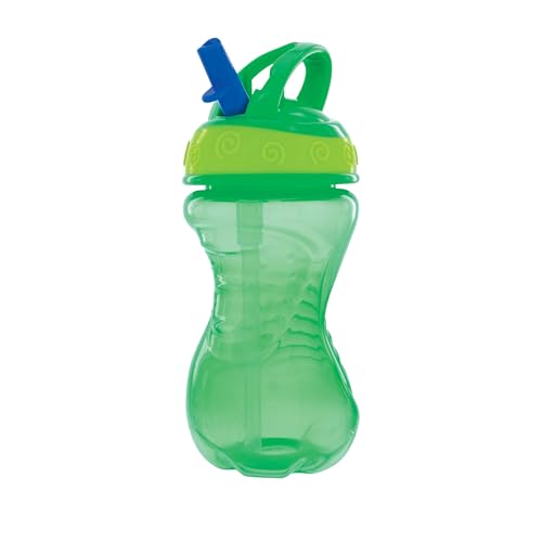 Nuby Flip-It Easy Grip Sippy Cups - 10 oz, No-Spill Straw, 2 Pack