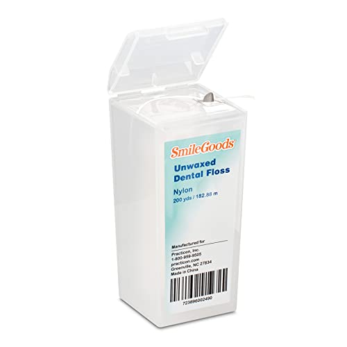 Practicon SmileGoods Unwaxed Dental Floss 200 Yard Nylon Refill