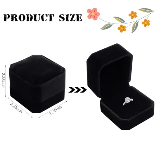 Wowagoga Velvet Ring Box - Elegant Jewelry Storage for Proposals