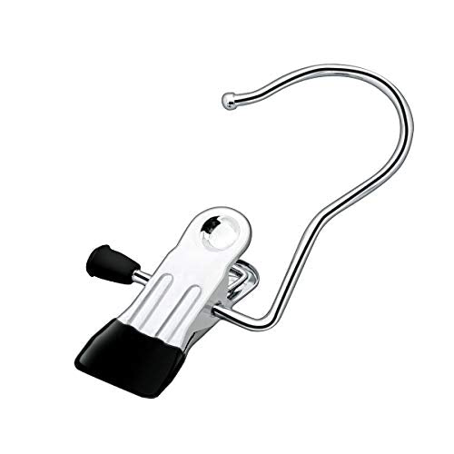 Coideal Black Boot Hanging Clips - 8 Pcs Stainless Steel Laundry Hangers
