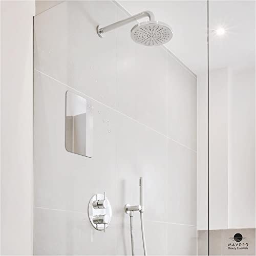 Mavoro 7x9 Shower Mirror - Acrylic, Anti-Fog, Peel & Stick, 1-Pack