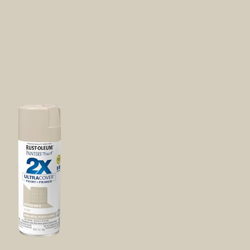 Rust-Oleum Painter's Touch 2X Ultra Cover Spray Paint, Gloss Cottage White, 12 oz (4-Pack)