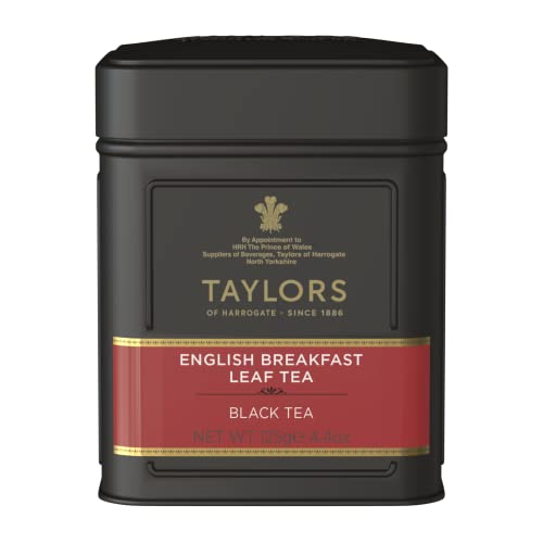 Taylors of Harrogate English Breakfast Loose Leaf Tea, 4.41 oz Tin