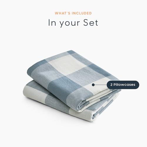 Wake In Cloud Plaid Pillow Cases Set of 2 - 100% Cotton, 20x26 inches
