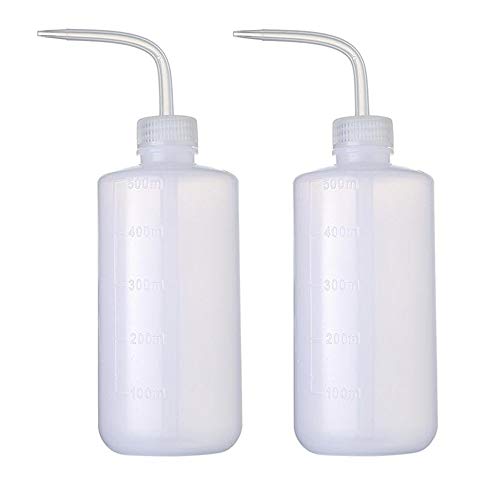 500ml Tattoo Wash Bottle Set - 2 Pack Squeeze Bottles, White
