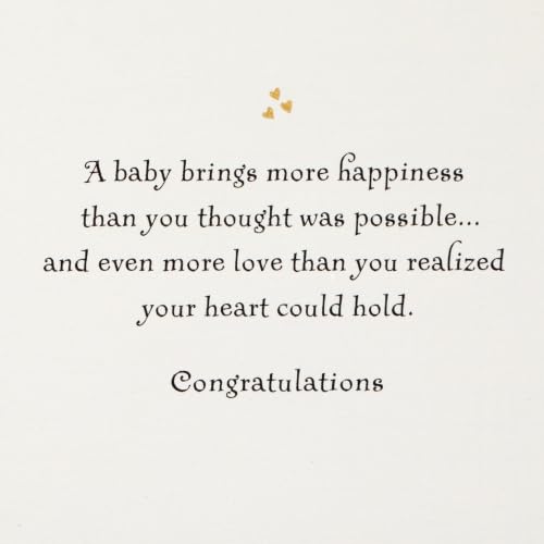 Hallmark Winnie the Pooh Baby Shower Card with Wooden Keepsake Ornament