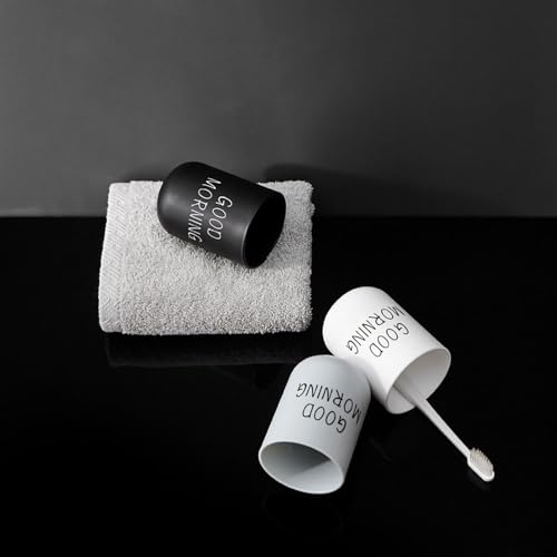 RabyLeo Minimalist Toothbrush Cup - Modern Frosted Bathroom Gargle Mug