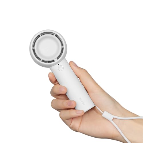 JISULIFE Mini Bladeless Portable Fan with Long Battery Life & Safety Design