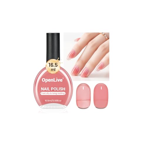 OpenLive Jelly Pink Nail Polish 16.5ml Quick Dry Long Lasting Shine