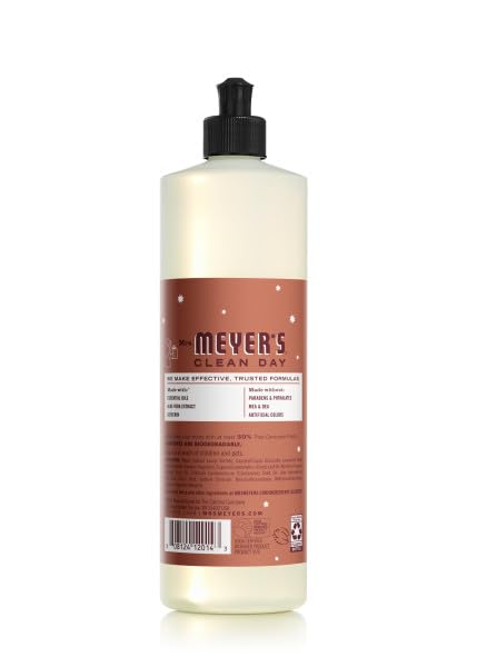Mrs. Meyer's Clean Day Dish Soap, Gingerbread Scent, 16 Fl Oz (Pack of 6)