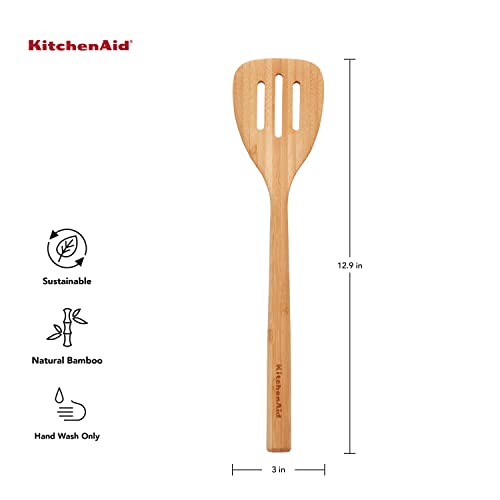 KitchenAid 12-Inch Bamboo Slotted Turner - Eco-Friendly Kitchen Tool