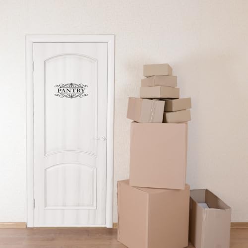 3-Piece Vinyl Laundry, Pantry, and Bathroom Door Sign Set - Wall Decals