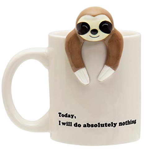 Funny Sloth Coffee Mug Novelty Gift for Coworkers - White Elephant Present