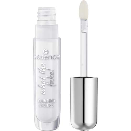 Essence What The Fake! Plumping Lip Gloss - Hydrating Clear Gloss with Hyaluronic Acid
