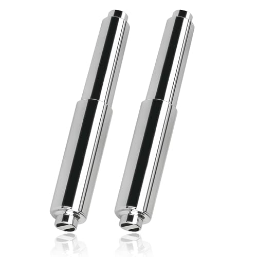 2PCS Adjustable Toilet Paper Holder Spring Rod - Durable Plastic Replacement Roller