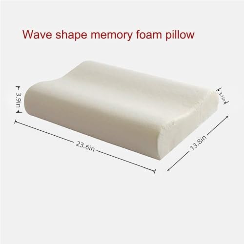 Cervical Neck Pillowcase for Contour Memory Foam Pillows, 23.6"x13.8", Grey