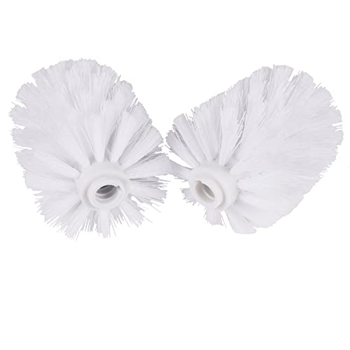 Saycker White Toilet Brush Replacement Heads - 2 Pcs for 12mm Rods