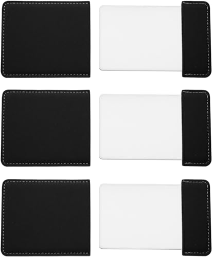 Compact Stainless Steel Mirrors - Set of 3 Ultra Slim Shatterproof with Leather Sleeve