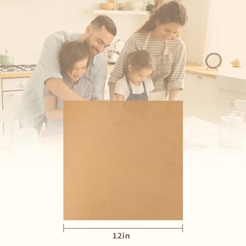 Heavy-Duty Unbleached Parchment Paper Sheets, 100pcs 12x12in