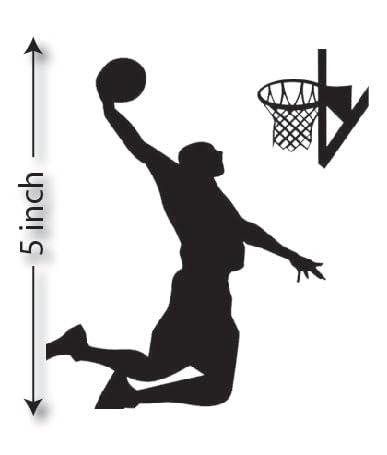 Basketball Player Dunking Light Switch Cover Decal 5 Inch