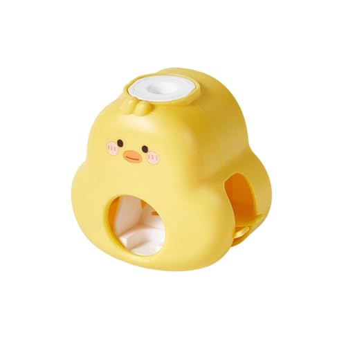Auto Squeeze Duck Toothbrush Holder & Toothpaste Dispenser Wall Mount