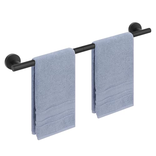 Livabber 24-Inch Black Towel Bar, 304 Stainless Steel Wall-Mounted Rack