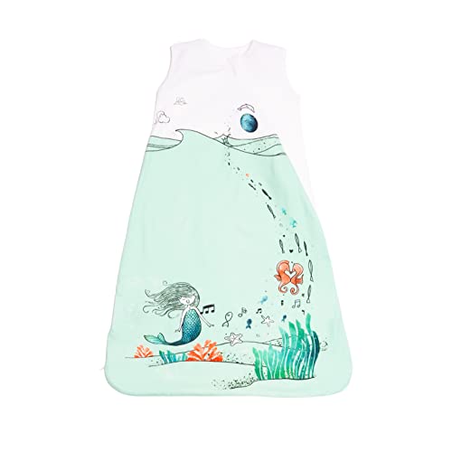 JumpOff Jo Cotton Wearable Blanket - Sleep Sack, Aqua, 18-24 Months Large