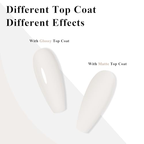 Imtiti Soy Milky White Gel Nail Polish 0.5 Fl Oz Soak Off UV LED