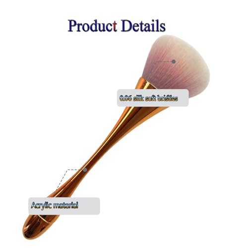 WTOGETAO Soft Nail Dust Remover Brush for Acrylic Nails and Manicure