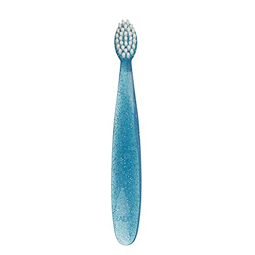 RADIUS Totz Extra Soft Toddler Toothbrush for Kids 18 Months & Up - Blue Sparkle